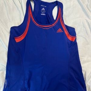 Adidas Performance Blue Tank with Red Highlights